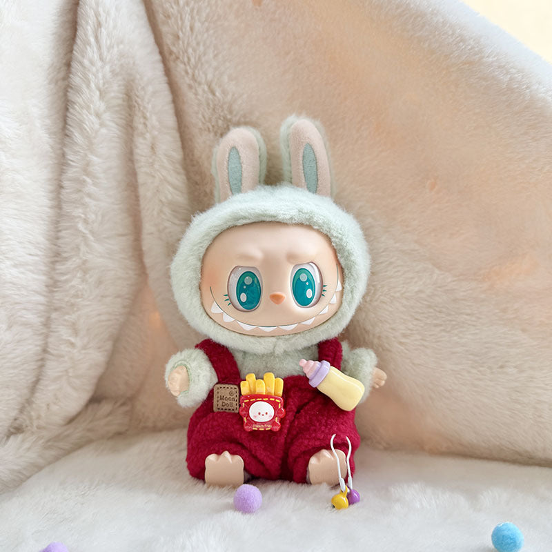 [Clothes only] First and second generation keychain Labubu clothes pendant Labubu sitting party bottle overalls