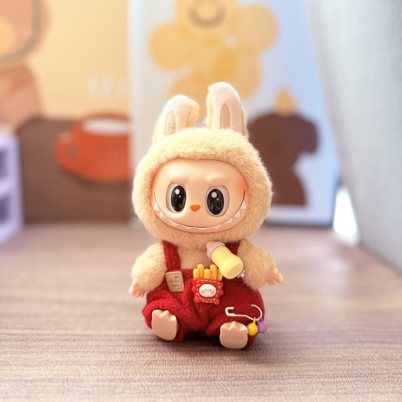 [Clothes only] First/second generation Labubu clothes pendant Labubu sitting party baby clothes bear plaid style clothes