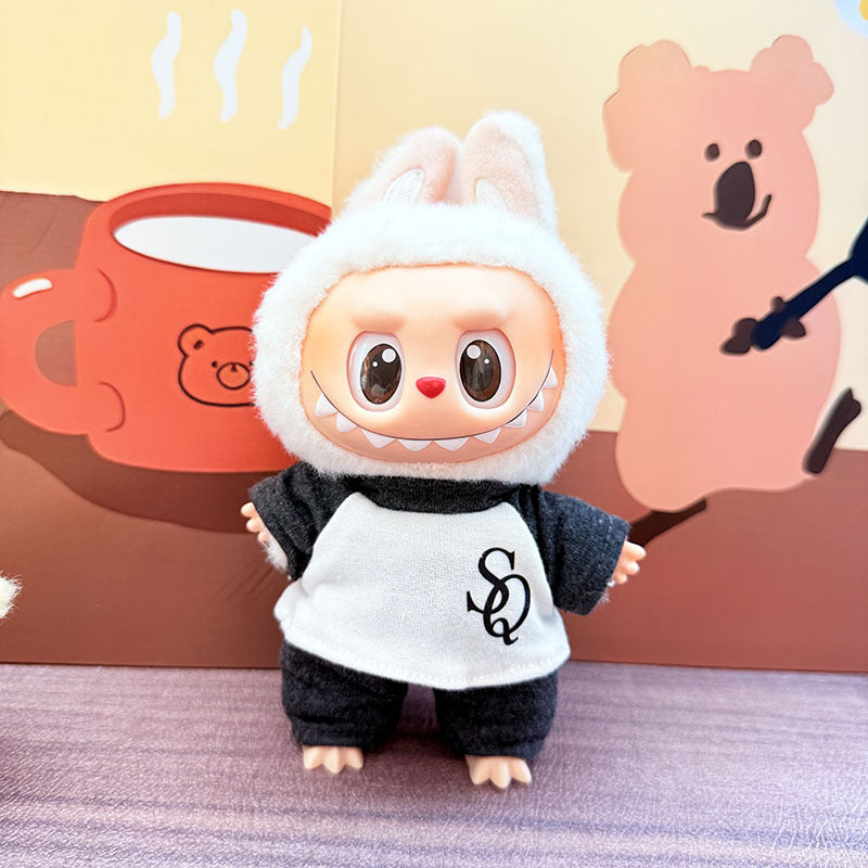 [Clothes only] First and second generation keychain Labubu clothes pendant Labubu pendant summer short-sleeved pants set