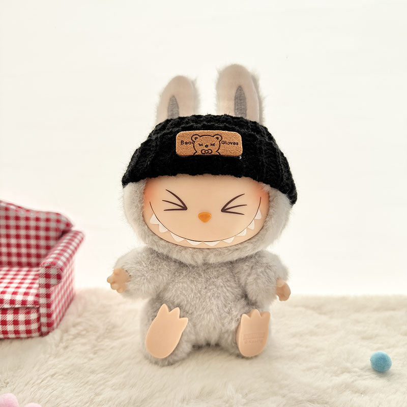 [Clothes only] The first, second and third generation keychain Labubu clothes pendant Labubu baby clothes striped buttons sweater set.