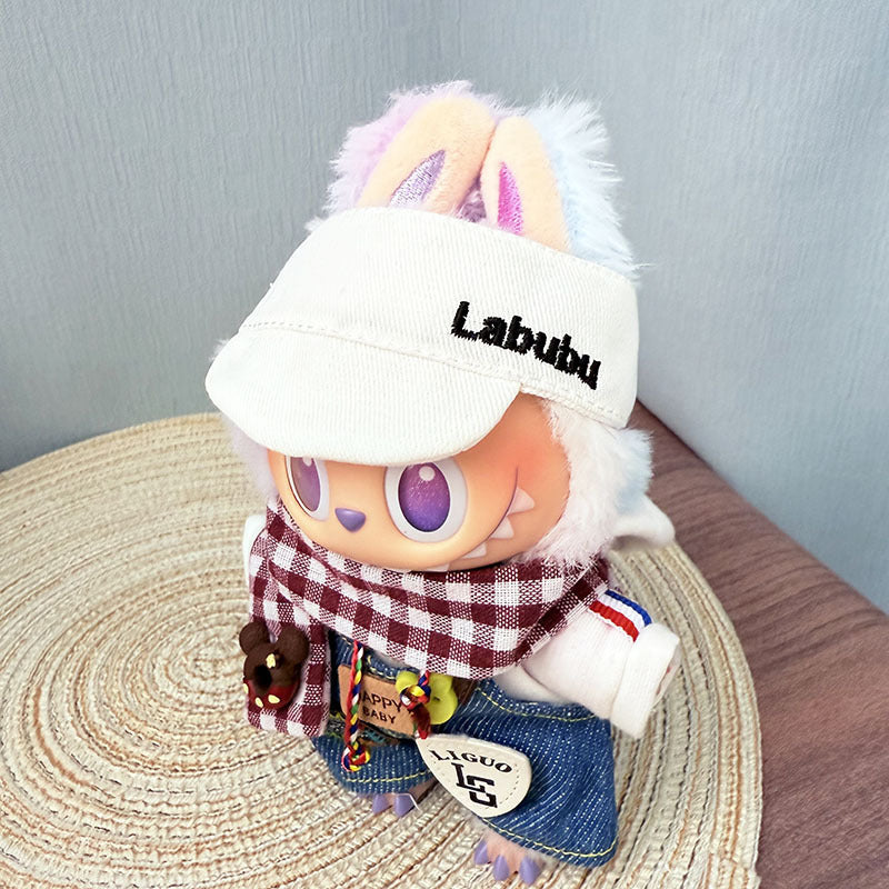[Clothes only] One, two and three generations of Labubu clothes pendant Labubu cloth for sitting baby clothes happy pizza set