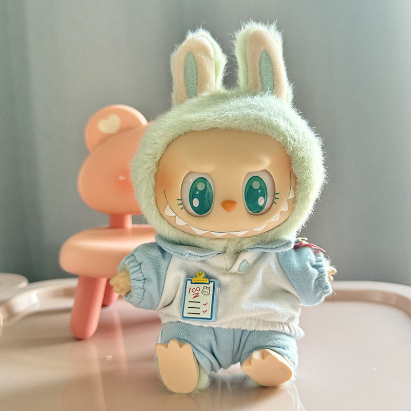 Clothes only] 1st/2nd generation Labubu clothes pendant Labubu sitting party baby clothes student ID school clothes