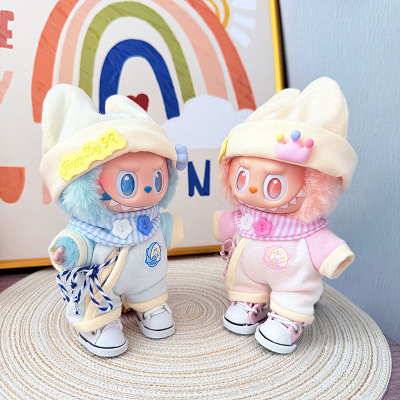 [Clothes only] One, two and three generations Labubu clothes pendant Labubu sitting baby clothes newborn baby clothes suit cute