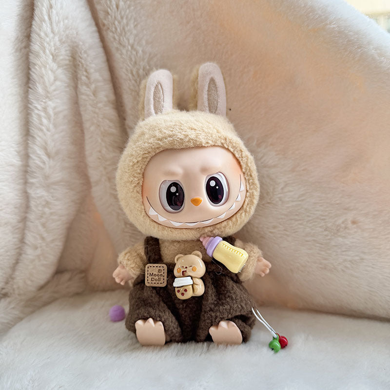 [Clothes only] First and second generation keychain Labubu clothes pendant Labubu sitting party bottle overalls