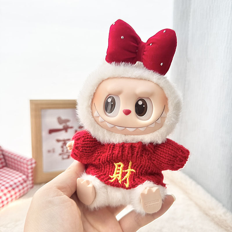 [Clothes only] First and second generation keychain Labubu clothes pendant Labubu New Year's Eve Lion and New Year's baby clothes