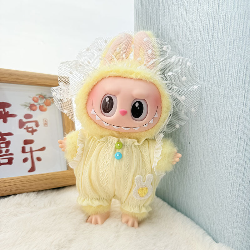 Clothes only] blind box Labubu clothes pendant Labubu baby clothes chess adventure queen baby clothes skirt cute