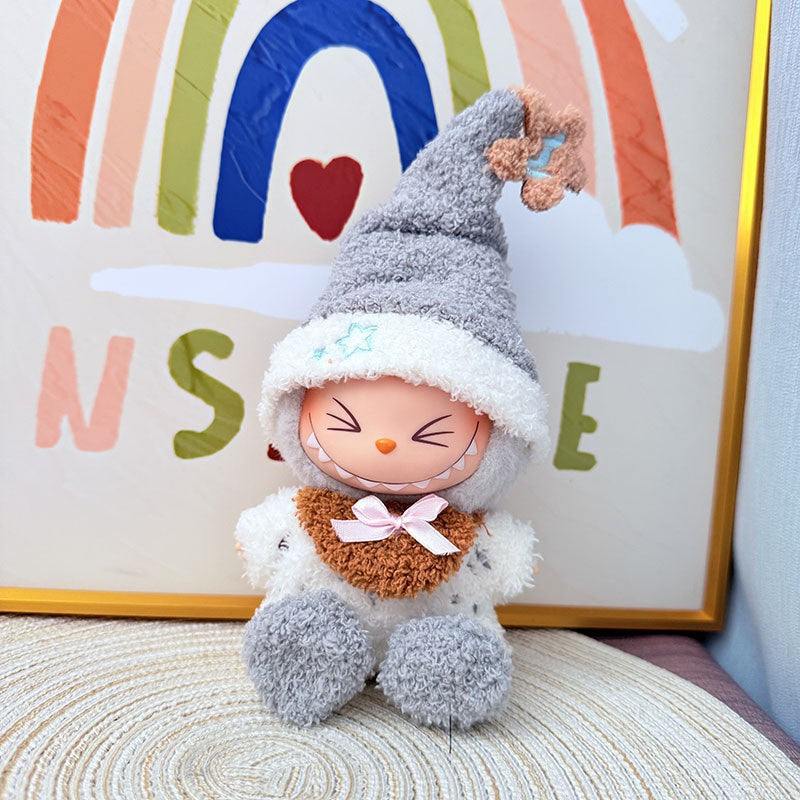 Clothes only] First and second generation Labubu clothes pendant Labubu sitting baby clothes shark bee dinosaur clothes cute