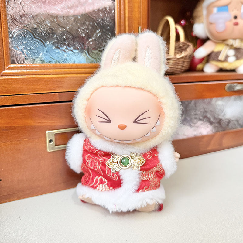 [Clothes only] First and second generation Labubu clothes pendant Labubu sitting party baby clothes pearl disc buckle Tang clothing cute