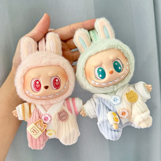 Clothes only] The first/second generation Labubu clothes pendant Labubu sitting party baby clothes pit strip climbing clothes are cute