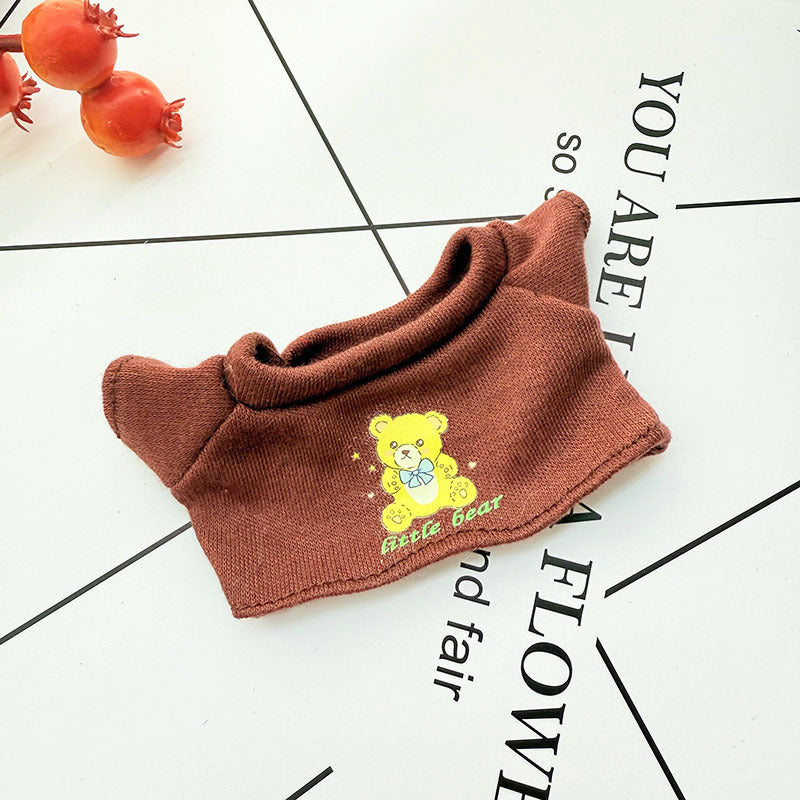 [Clothes only] 17cm pendant, rabub clothes, cat T camellia straw hat set, labubu doll clothes.