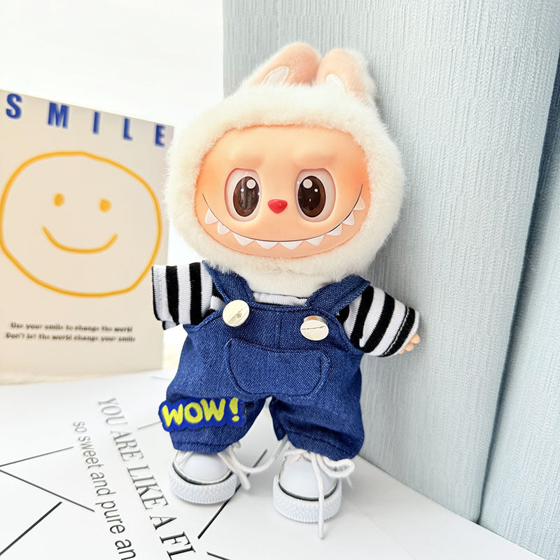 [Clothes only] First/second generation Labubu clothes pendant Labubu sitting party baby clothes pendant strawberry bear cute