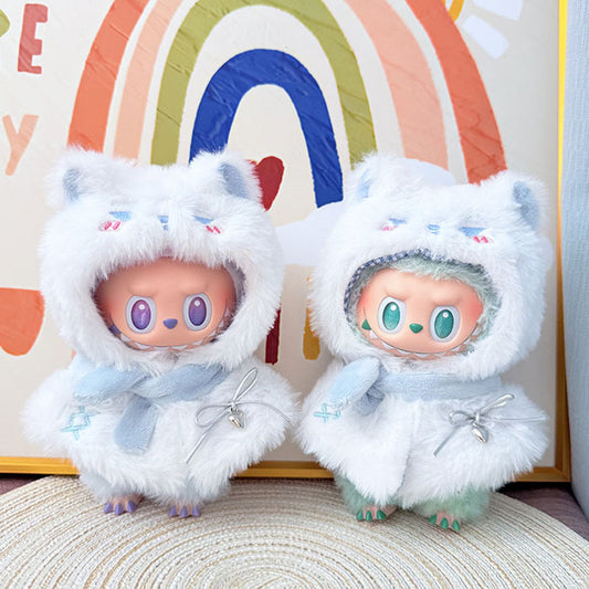 [Clothes only] One, two and three generations Labubu clothes pendant Labubu sitting baby clothes cool cat cape scarf set