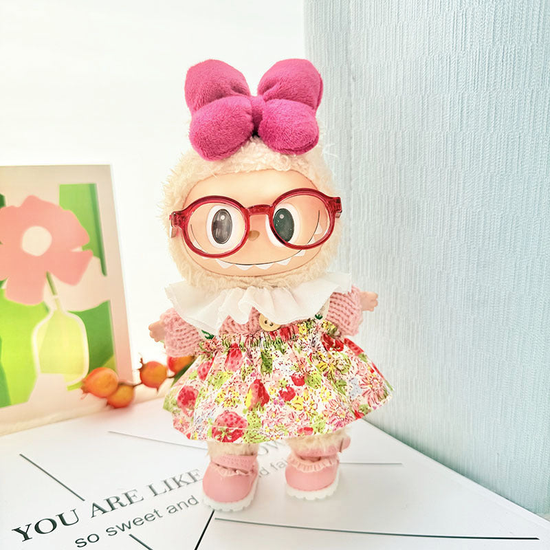 [Clothes only] First and second generation keychain Labubu clothes pendant Labubu baby clothes chocolate college style clothes