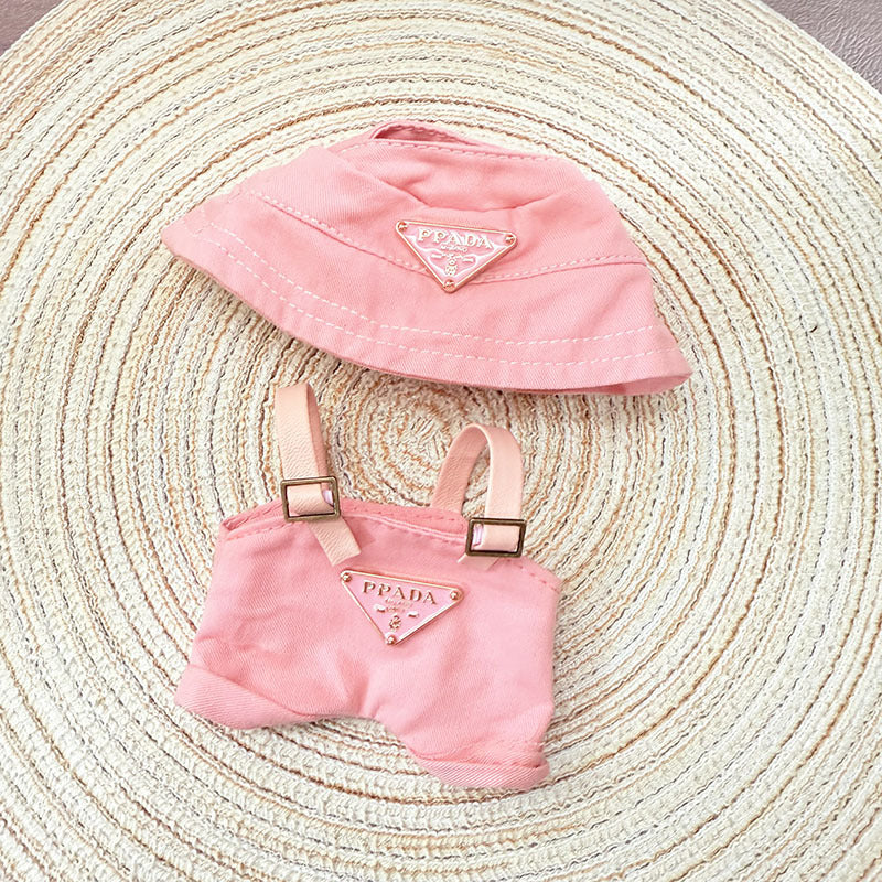 [Clothes only] First and second generation Labubu clothes pendant Labubu sitting baby clothes triangle overalls set tide