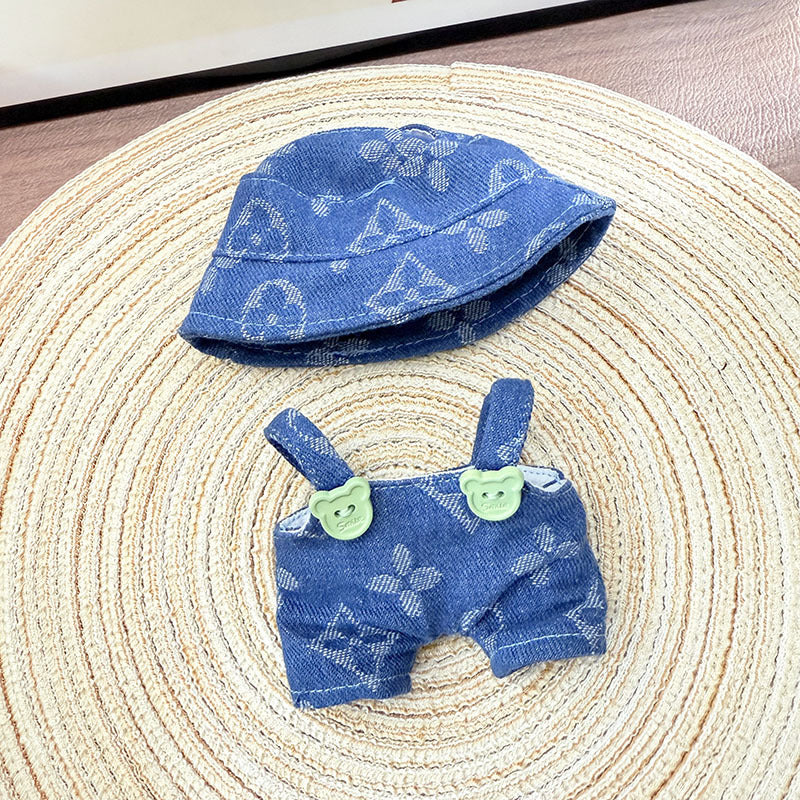 [Clothes only] First and second generation Labubu clothes pendant Labubu sitting baby clothes triangle overalls set tide