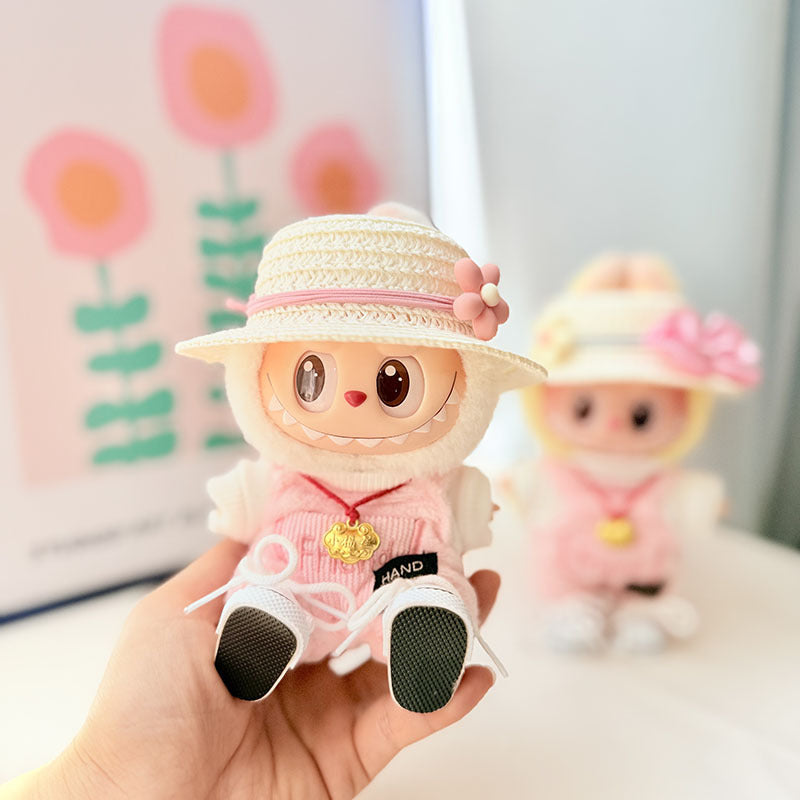[Clothes only] First and second generation keychain Labubu clothes pendant Labubu baby clothes pastoral flower skirt cute