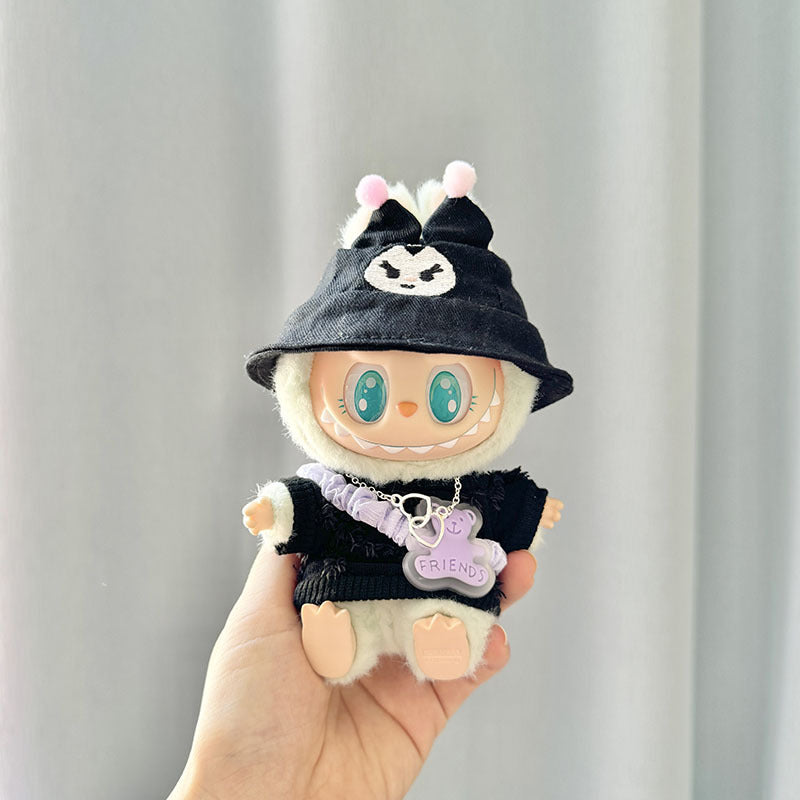 [Clothes only] First and second generation keychain Labubu clothes pendant Labubu cloth for small animal hat set cute