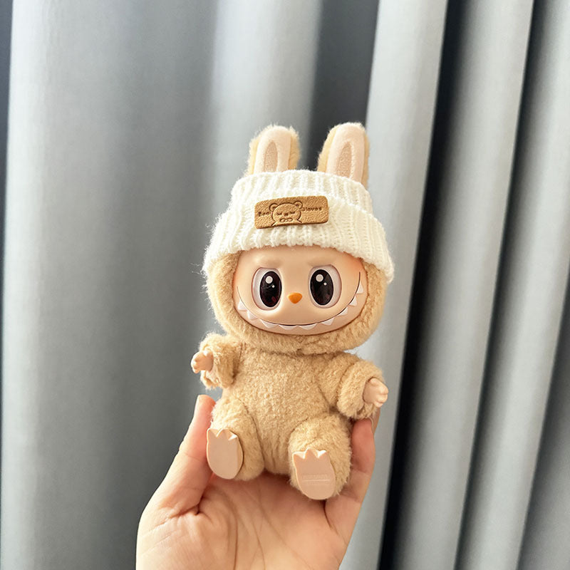[Clothes only] First and second generation keychain Labubu clothes pendant Rab cloth button sweater jeans set cute