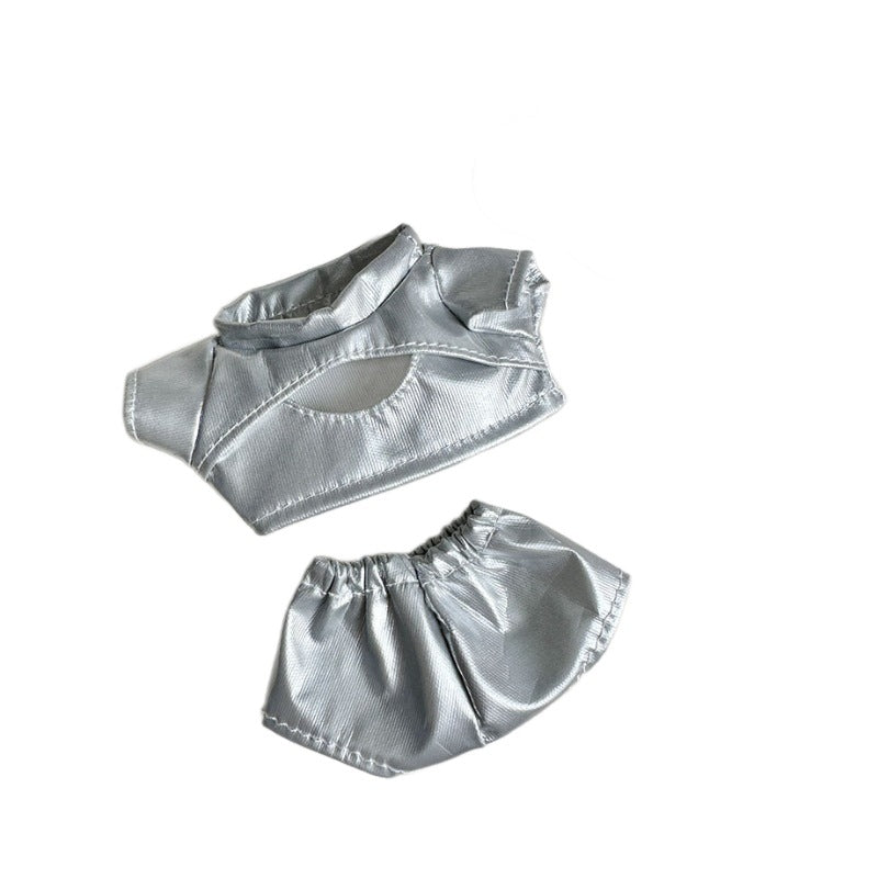 [Clothes only] Second-generation keychain Labubu clothes pendant Labubu sit party silver space suit set
