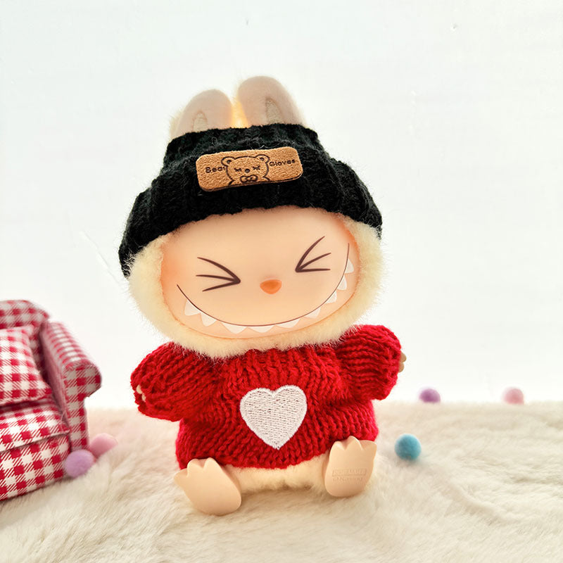 [Clothes only] First and second generation Labubu clothes pendant Labubu sitting party baby clothes love sweater hat cute