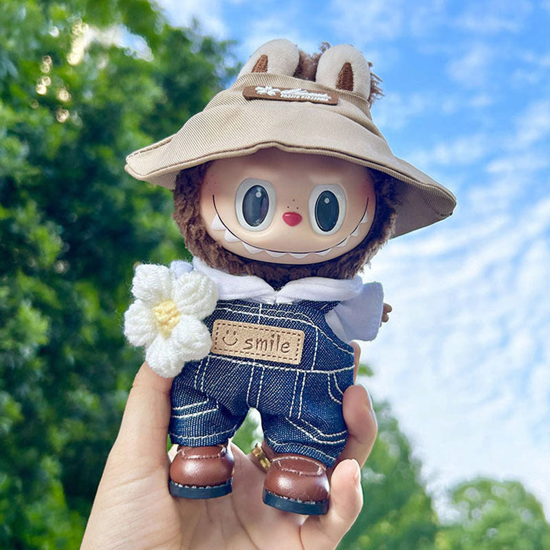[Clothes only] 17cm blind box Labubu baby clothes keychain Labubu doll clothes New Chunye set is cute.
