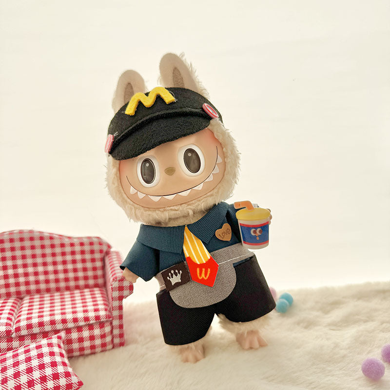 [Clothes only] First and second generation Labubu clothes pendant Labubu sitting party baby clothes male waiter suit cute