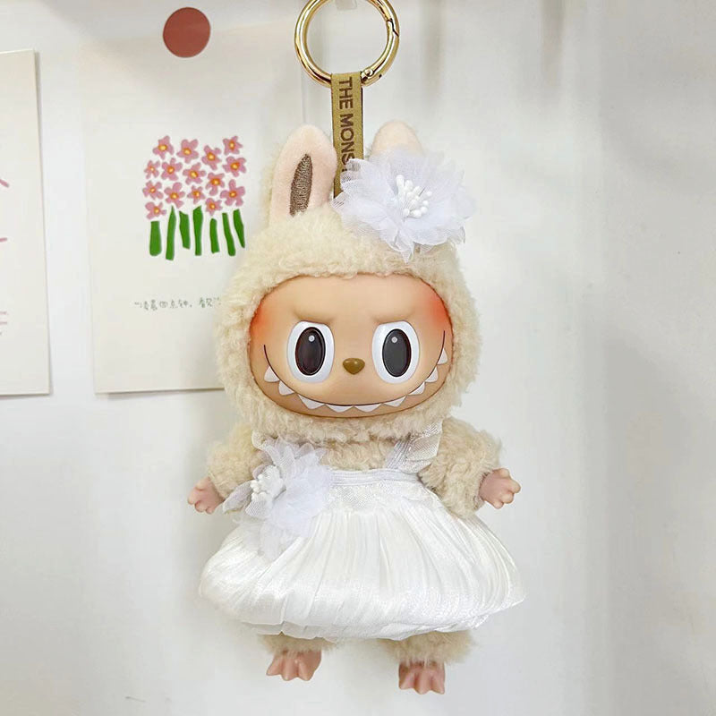 [Clothes only] 15cm pendant Labubu cloth for the New Year's set labubu keychain doll clothes cute