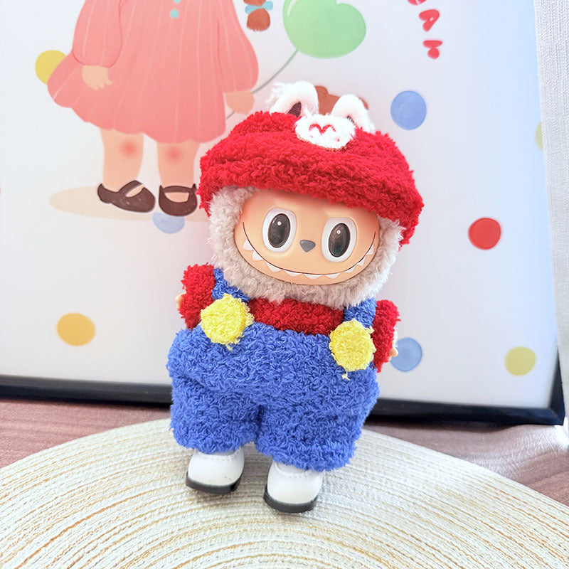 [Clothes only] First and second generation keychain Labubu clothes pendant Labubu baby clothes Mario mushroom princess cute