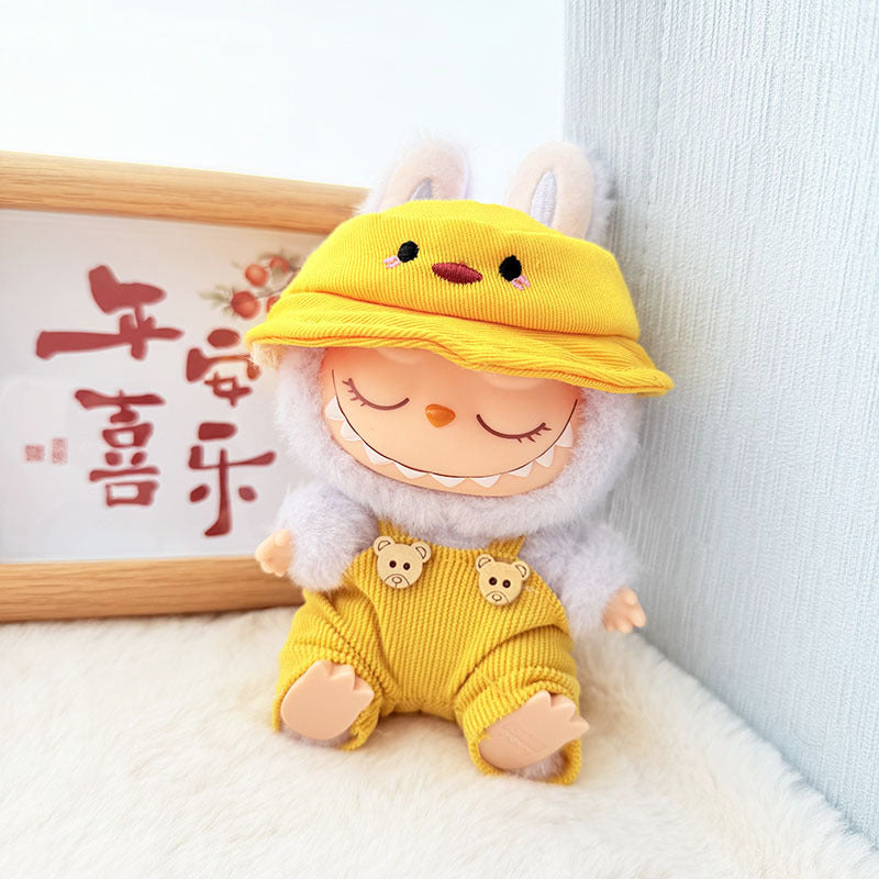 [Clothes only] First and second generation keychain Labubu clothes pendant Labubu cloth overalls Animal hat set