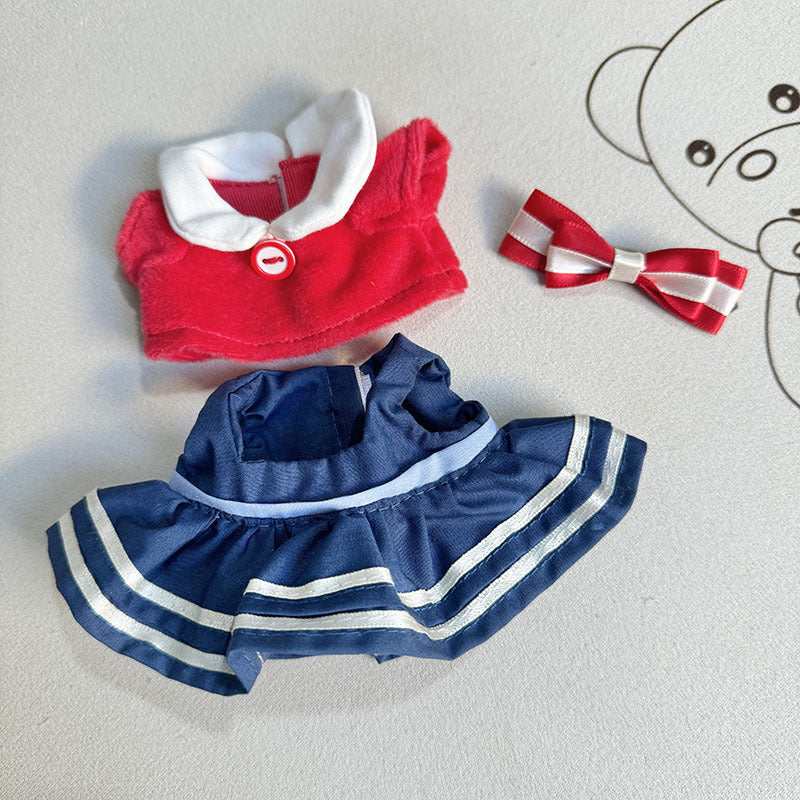 [Clothes only] 1st/2nd generation Labubu clothes pendant Labubu sitting party baby clothes red and blue Mario skirt