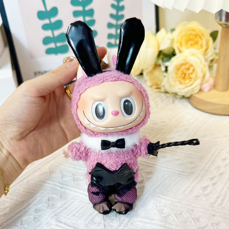 Clothes only] Baby clothes 17cm pendant blind box Labubu clothes Labubu doll for sexy five-piece cute set