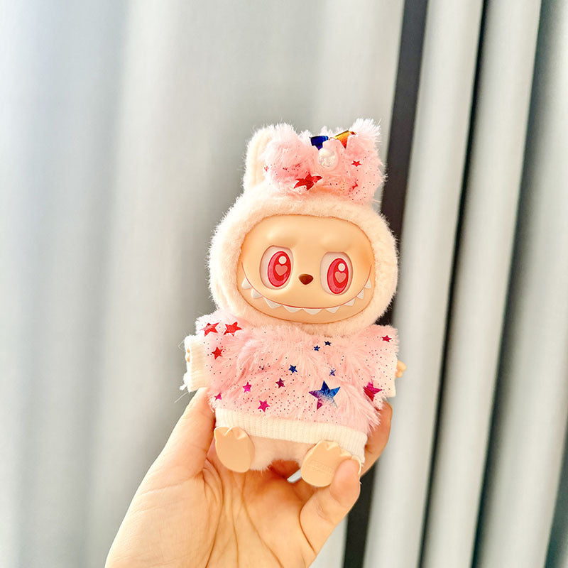 [Clothes only] First and second generation Labubu clothes pendant Labubu sitting party baby clothes Gypsy shirt hairpin