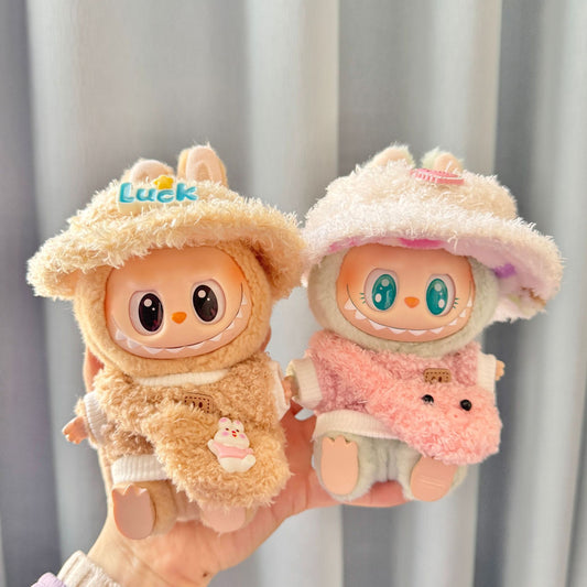 [Clothes only] First/second generation Labubu clothes pendant Labubu sitting party baby clothes circle shirt satchel bag