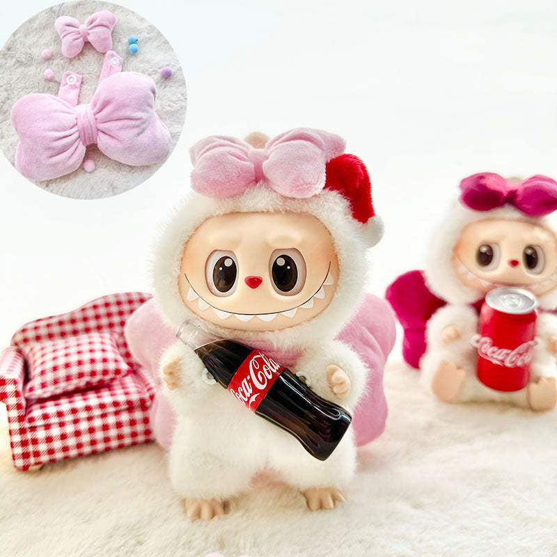 [Clothes only] One, two and three generations of keychains Labubu clothes pendant Labubu Coca-Cola angel bow