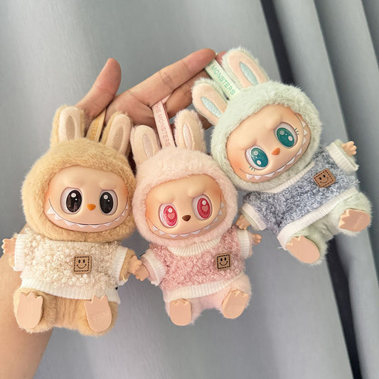 [Clothes only] 1st/2nd generation Labubu clothes pendant Labubu sitting party baby clothes circle smiley face shirt