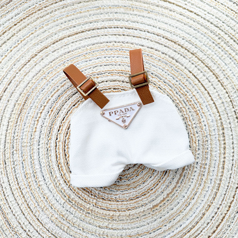 [Clothes only] First and second generation Labubu clothes pendant Labubu sitting baby clothes triangle overalls set tide