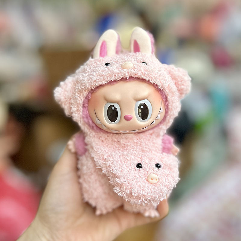 [Clothes only] 17cm pendant, Labubu clothes, keychain Labubu doll, replacement baby clothes, cool trend clothes.