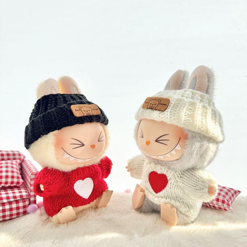 [Clothes only] First and second generation Labubu clothes pendant Labubu sitting party baby clothes love sweater hat cute