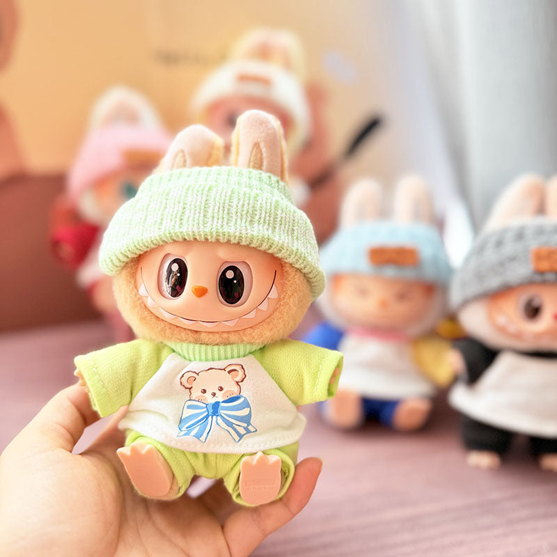 [Clothes only] First and second generation keychain Labubu clothes pendant Labubu pendant summer short-sleeved pants set