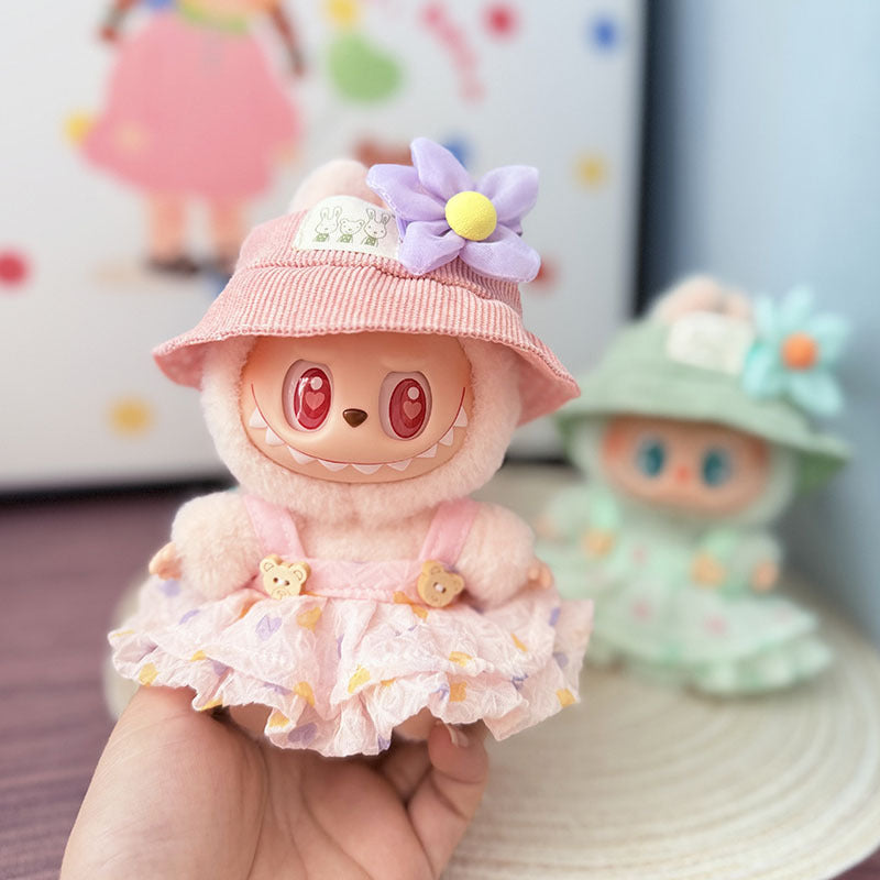 [Clothes only] First and second generation Labubu clothes pendant Labubu sitting baby clothes wrinkled love skirt cute woman