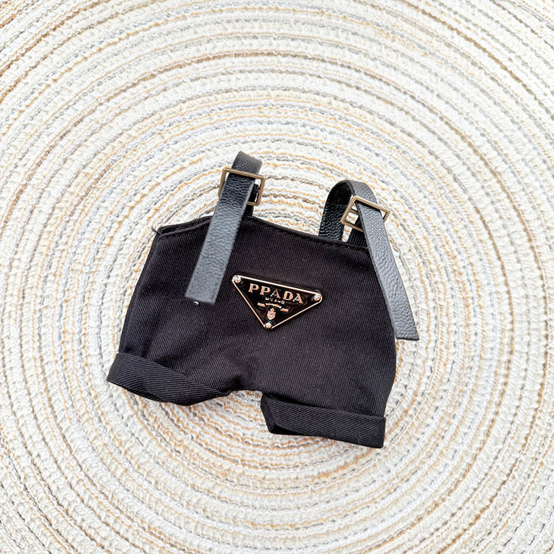 [Clothes only] First and second generation Labubu clothes pendant Labubu sitting baby clothes triangle overalls set tide