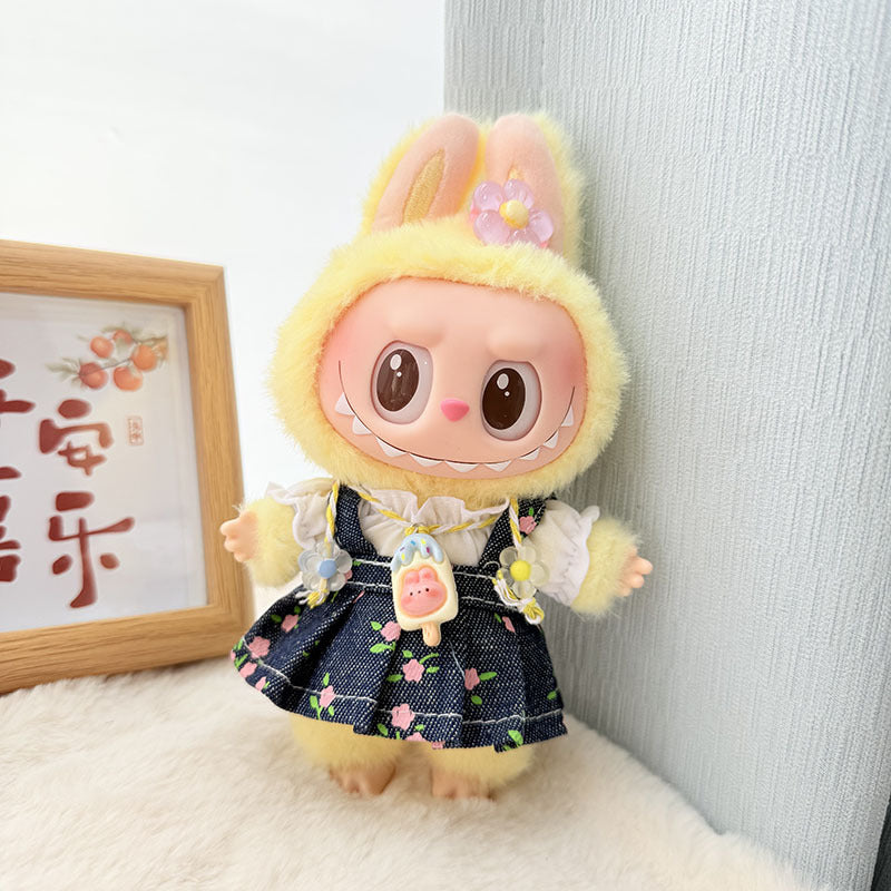 Clothes only] blind box Labubu clothes pendant Labubu baby clothes chess adventure queen baby clothes skirt cute