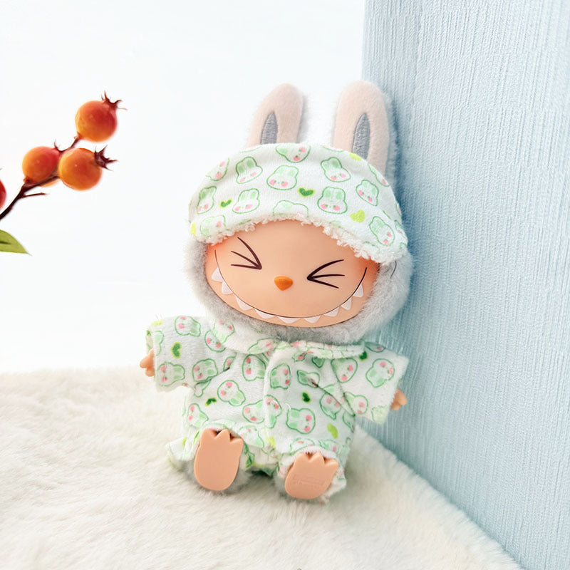 [Clothes only] First and second generation keychain Labubu clothes pendant Labubu pendant eye mask pajamas three-piece set cute