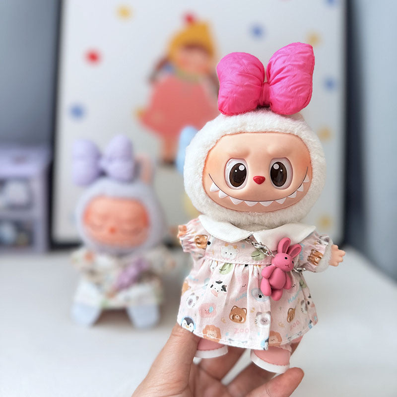 Clothes only] First and second generation Labubu clothes pendant Labubu sitting baby clothes small animal dress suit women