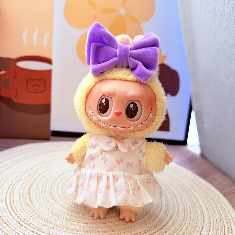 [Clothes only] One, two and three generations Labubu clothes pendant Labubu sitting baby clothes sweet heart dress