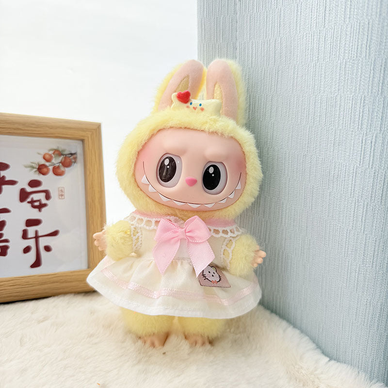Clothes only] blind box Labubu clothes pendant Labubu baby clothes chess adventure queen baby clothes skirt cute