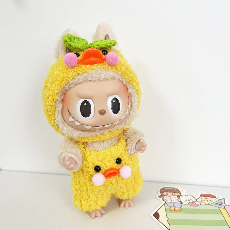 [Clothes only] 17cm pendant Labubu baby clothes key ring labubu for pure handmade Garfield little yellow duck