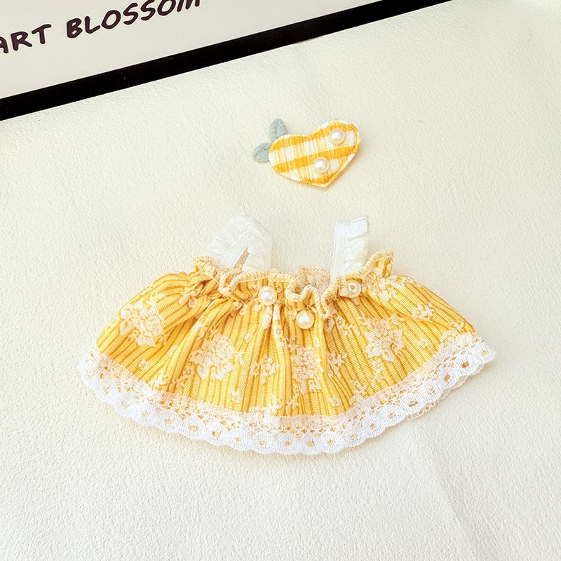 [Clothes only] First and second generation keychain Labubu clothes pendant Labubu baby clothes honey flower crown skirt cute