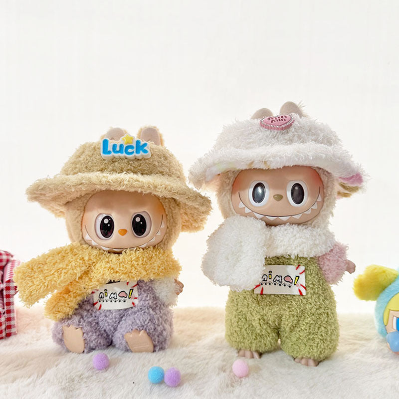 [Clothes only] First and second generation keychain Labubu clothes pendant Labubu sitting team double climbing suit set