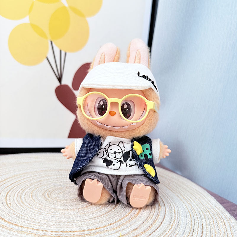 Clothes only] First and second generation Labubu clothes pendant Labubu sitting baby clothes puppy family suit cute and cute